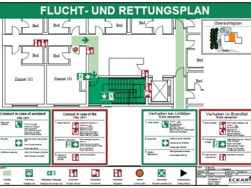 Fluch- und Rettungsweg Plan Angebot nach Aufwand